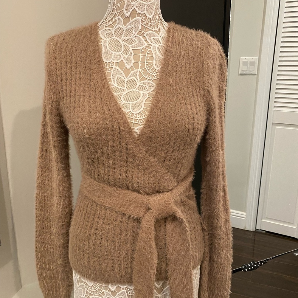NEW BEBE Cozy Camel Wrap Sweater